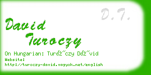 david turoczy business card